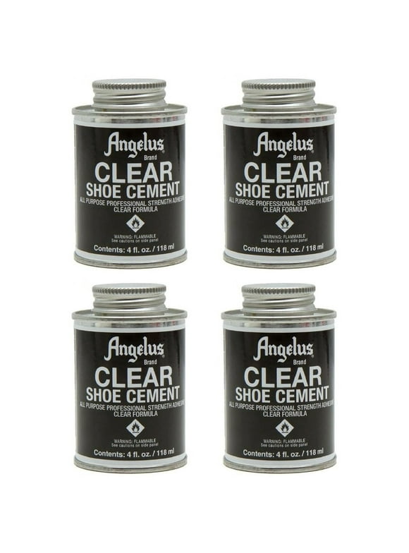 30AS 4 Oz Angelus Shoe Contact Cement All Purpose Glue Clear Pack Of 4