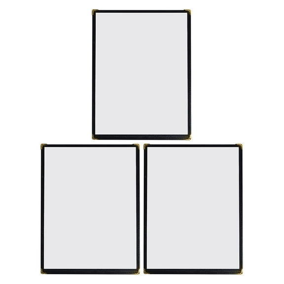 WSTEER 3pcs Clear Recipe Cover Bar Recipe Protector DIY Menu Holder for Restaurant (A4)