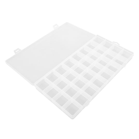 HEMOTON  Storage Box Bead Container Organize Lid Jewelry Transparent