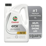 Castrol GTX 5W-30 Synthetic Blend Motor Oil, 5 Quarts