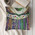 thumbnail image 3 of Throw Pillow Cushion Cover, Design with Hanging from Colorful Beads, Decorative Square Accent Pillow Case,Green Purple, 3 of 5