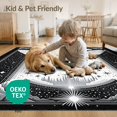 thumbnail image 4 of ODIKA 5'x7' Washable Area Rug Non-Slip, Low Pile, Stain Resistant Death Moth Gothic Witchy Border Academia Mystical Galaxy Phase for Guest Room, Lounge, Apartment, 4 of 7