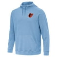 thumbnail image 2 of Men's Antigua  Heather Powder Blue Baltimore Orioles Cloud Pullover Hoodie, 2 of 3