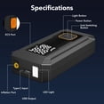 thumbnail image 3 of KT1 Car Jump Starter with Air Compressor, 150 PSI, Power Bank, 4000A Jump Starter, Fast Inflation for Car Tires, Bikes, SUV, Trucks & More - Portable Air Compressor with LED Light, 3 of 9