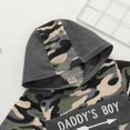 thumbnail image 5 of Inevnen Baby Boy Camo Daddy's Boy Outfit Infant Hoodie Tops Long Pants 2Peices Clothes Set, 5 of 9