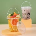 thumbnail image 3 of Seaux à Boisson 10/20/30 Pcs avec Couvercles et Pailles, Gobelets de Fête Transparents Réutilisables 24oz en Plastique, Gobelets de Fête Robustes et Sûrs pour les Aliments pour Anniversaire, Pique-Nique, Fête à la Plage, 3 of 7