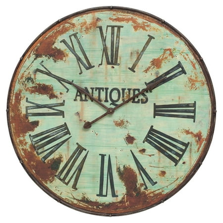 UPC 807472669106 product image for 3R Studios 41 in. Green Round Metal Wall Clock | upcitemdb.com