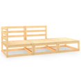 thumbnail image 1 of vidaXL 3 Piece Garden Lounge Set Solid Pinewood, 1 of 1