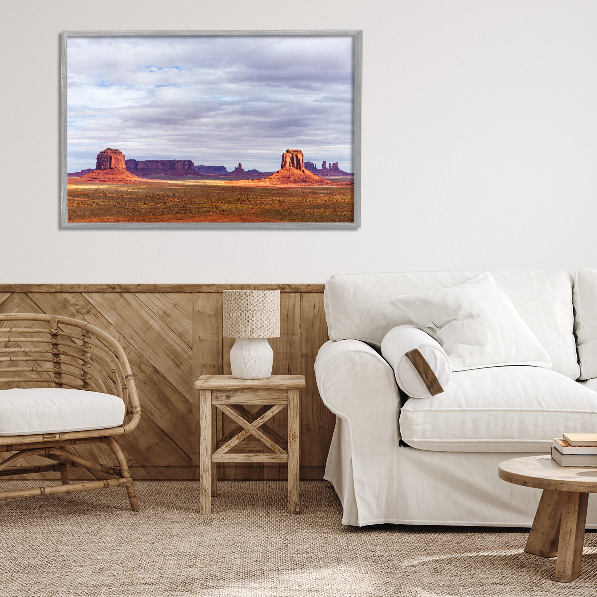 Stupell Industries Monumental Desert Buttes & Mesas Gray Framed Giclee Art, design by Shelley Carlisle