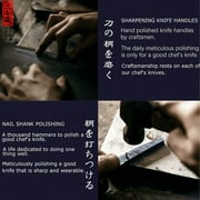 MITSUMOTO SAKARI 8 inch Japanese Gyuto Chef Knife, AUS-10 Premium Damascus Steel Kitchen Cooking Knife