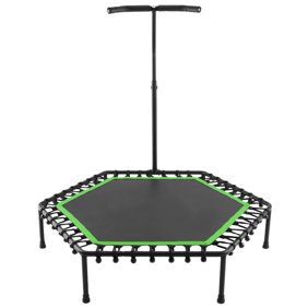 Pure Fun Super Jumper Kids 48 Inch Trampoline With Hand Rail Pink Walmart Com Walmart Com