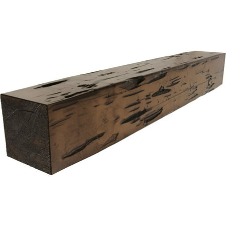 

Ekena Millwork Pecky Cypress Faux Wood Fireplace Urethane Mantel Premium Aged