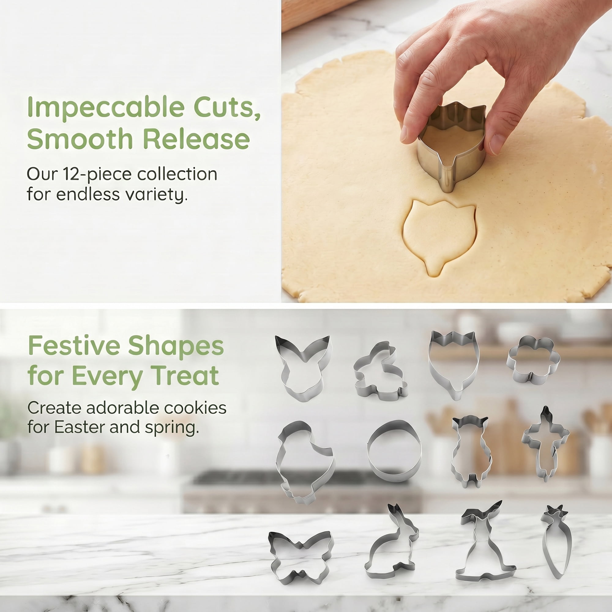 Unique Bargains 12Pcs Stainless Steel Shaped Metal Cookie Cutters Silver-2