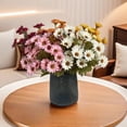 thumbnail image 3 of 1Bundles Fake Mums Artificial Fall Flowers for Outdoors Silk Daisy Floral Faux Mum Plants for Home Decor Indoor Outside Porch Pots Planters Potted Decorations (White), 3 of 3