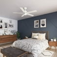 thumbnail image 6 of Hunter - Erling Indoor Ceiling Fan With Light, Remote, 52-inch, Fresh White, Modern-style, 6-speed WhisperWind Motor, Energy Star, 52851, for Living Rooms, Bedrooms, 6 of 18