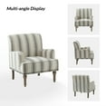 thumbnail image 5 of Wooden Upholstered Armchair Set of 2 Reading Accent Chair Nailhead Trim Wooden Legs Lounge Seat Home Living Room Grey, 5 of 6