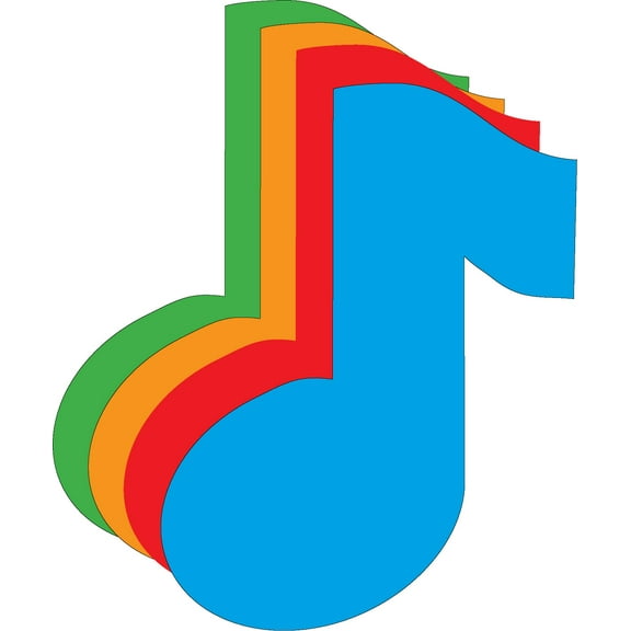 Die-Cut Magnetic - Large Assorted Color Music Note