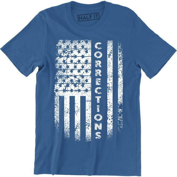 USA Flag Corrections Correctional Officer Men's Prison Guard T-Shirt