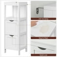 thumbnail image 5 of Floor Cabinet, Corner Storage Unit, 2 Drawers, Multifunctional Organizer, 35 Inches Height,White, 5 of 6