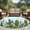 Blue, variant on Green Cactus Round Area Rug 5 FT, Non Slip Bedroom Rugs, Watercolor Summer Botanical Blue Washable Soft Circular Carpet Non-Shedding Floor Mat for Kitchen Dining Room Foyer Balcony Dorm