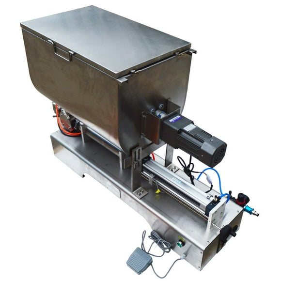 PreAsion Machine de Mélange de Pâte Machine de Remplissage de Piston avec Trémie de Mélange 60L