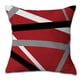 thumbnail image 5 of Juego de 4 fundas de almohada decorativas de 45 x 45 cm con diseño abstracto moderno en rojo y negro., 5 of 5