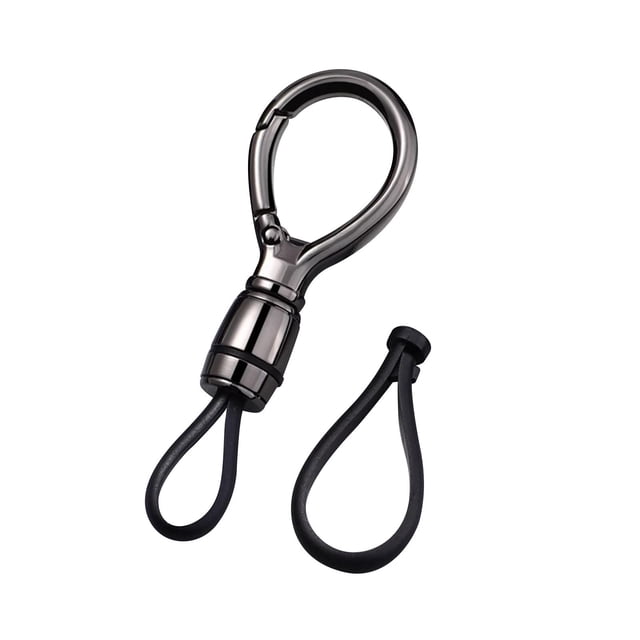 Llavero para coche, llavero de negocios para llaves, mochila, marido, novio, camping. negro ovalado