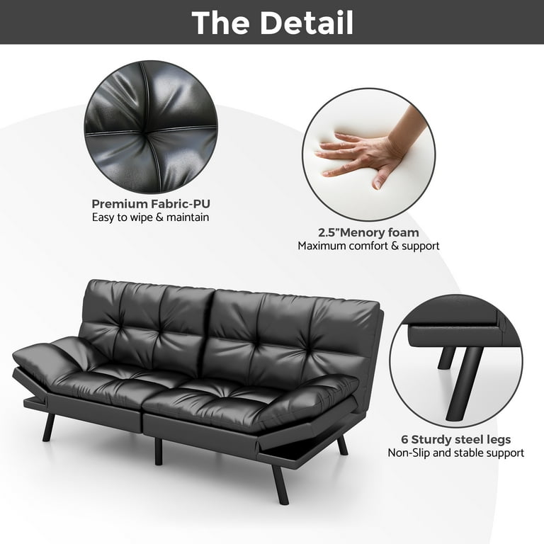 Leather sofa top bed walmart