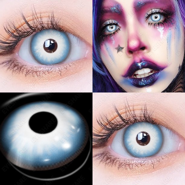 EYESHARE 1 Par De Lentes De Contacto De Color De Cosplay Azul Yealy Ues Halloween