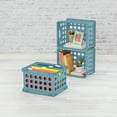 Sterilite Plastic Storage Cube / File Crate, Aqua Haze, Back to College