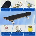 thumbnail image 2 of Complete Skateboards for Beginners,7 Layer Canadian Maple Double Kick Deck,31''Pro Cruiser Human Skate Board, 2 of 5