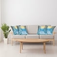 thumbnail image 4 of Ambesonne Winter Throw Pillow Cover 4 Pack, Snowy Forest Path Landscape, 18", Blue Yellow, 4 of 7