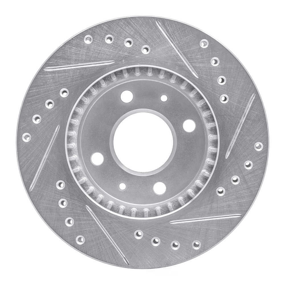 Dynamic Friction Company 631-67045L DFC Brake Rotor - Drilled And Slotted - Silver
