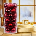 thumbnail image 4 of HCBY 24Pcs Christmas Ball Ornaments, Christmas Tree Decoration Baubles Ornaments, Shatterproof Balls for Xmas Hanging Festive Holiday Home Decor(Red,2.36"), 4 of 6