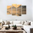 thumbnail image 3 of Elephant Stock Saint Mary Mountain Lake Wall Art - Horizontal Multi Panel Canvas - Living Room Wall Decor - Nature Multi Panel - Gray And Orange Decor - 75" x 48", 3 of 8