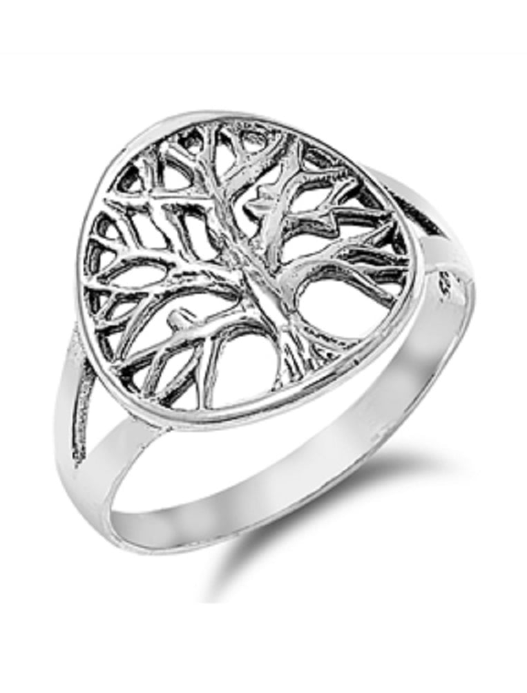 Details about   Tree of Life 925 Sterling Silver Women Ring Sizes 5-10 