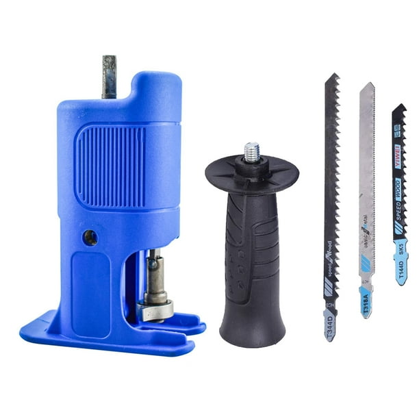Adaptador De Sierra Recíproca Taladro Eléctrico Accesorio De Sierra Modificado Taladro Eléc Tomshoo 1 juego de cuchillas