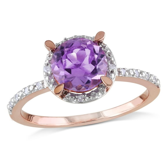 Everly Women's Amethyst 10k Rose Gold Ring