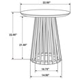 thumbnail image 5 of Touhy Round Solid Wood End Side Table Natural Mango, 5 of 5
