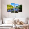thumbnail image 2 of Elephant Stock Eagle Lake Wall Art - Horizontal Multi Panel Canvas - Dining Room Wall Decor - Nature Multi Panel - Blue And Green Decor - 43" x 27", 2 of 8