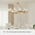 thumbnail image 5 of Hunter - Hartland 12-light Alturas Gold, Extra Large Chandelier, Dimmable, Transitional Style, Wagon Wheel Shaped, for Bedrooms, Dining, Living Rooms - 13060, 5 of 7