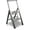 Gray Wood - Silver Aluminum, variant on Sorfey 1-Step Step Ladder Slim, Anti-Slip Foldable Ladder Step Stool, Gray Wood & Silver