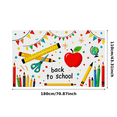 thumbnail image 3 of Colorful School Supplies Themed Backdrop Banner for Back to School Party Decorations Photography Props Classroom Decor Background, 3 of 8