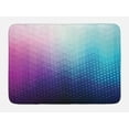 thumbnail image 1 of Abstract Bath Mat, Gradient Background with Little Geometric Fractal Triangle Figures Graphic Style, Non-Slip Plush Mat Bathroom Kitchen Laundry Room Decor, 29.5 X 17.5 Inches, Pink Blue, Ambesonne, 1 of 2