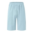 thumbnail image 3 of YOTMKGDO Straight-Leg Short Casual Solid Shorts for Men, Sky Blue 2XL, 3 of 6