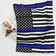 thumbnail image 5 of Thin Blue Line America Flag Dog Blanket Soft Warm Flannel Cat Blanket Great Pet Throw for Cats Puppy Small Medium Large Dog, 5 of 7