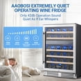 thumbnail image 4 of BODEGA 24 Inch Dual Zone Wine Cooler, 46 Bottle Wine Fridge, Built-in or Freestanding Wine Refrigerator with Glass Door, LED Control, Stainless Steel, 4 of 9