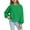 #073-Green, variant on Cowsor Girls Casual Long Sleeve Hoodies Cute Oversized Fleece Pocket Sweatshirt Tops