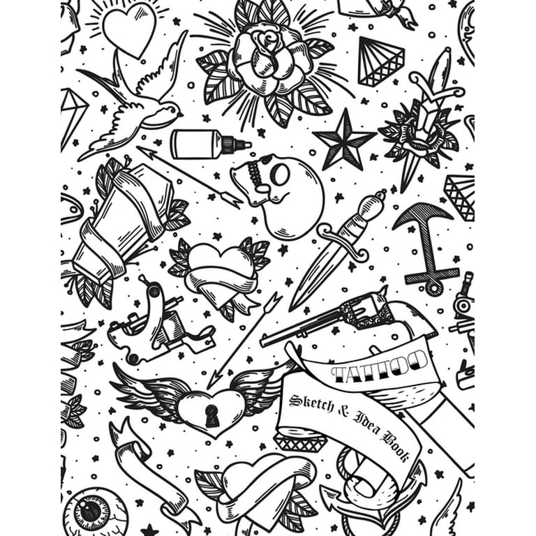Tattoo Sketchbook (5): Big Ole' Belly Tat;Sketch Book: 7.44 x