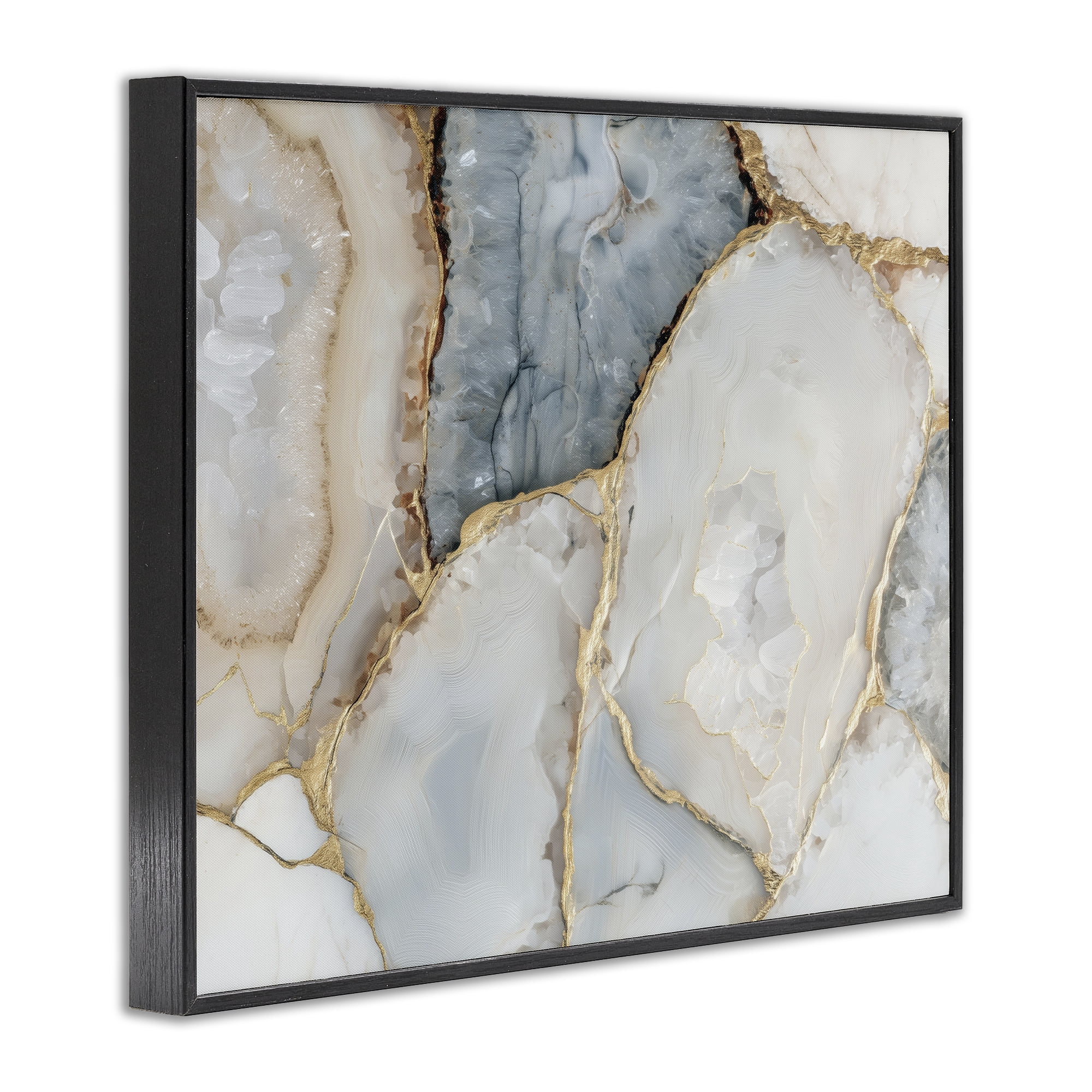 Stupell Industries Golden Vein Quartz Black Framed Giclee Art, design by Svetlana Aleynikova